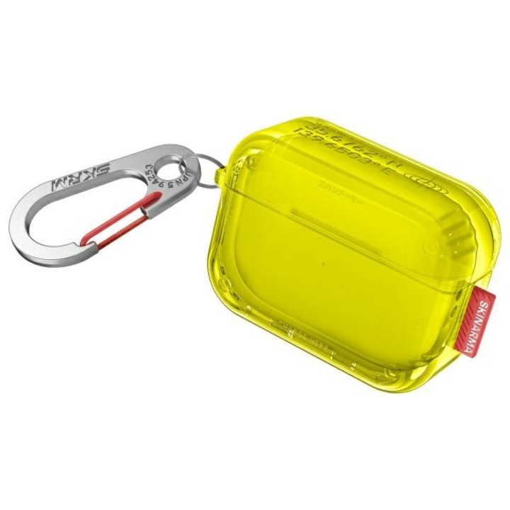 AirPods tok, Saido, Skinarma, átlátszó, ellenálló, sárga
