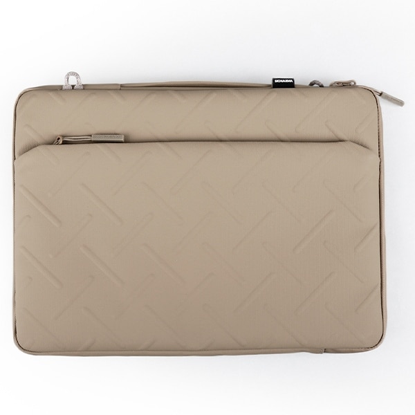 Etui laptop Juno, Khaki, pentru laptopuri de pana la 14", material nylon