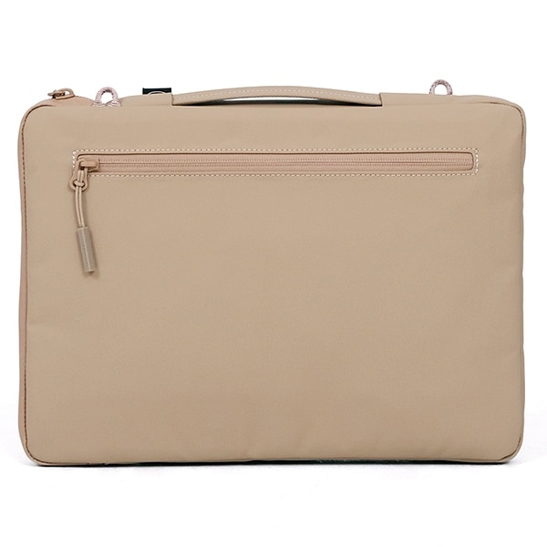 Etui laptop Juno, Khaki, pentru laptopuri de pana la 14", material nylon