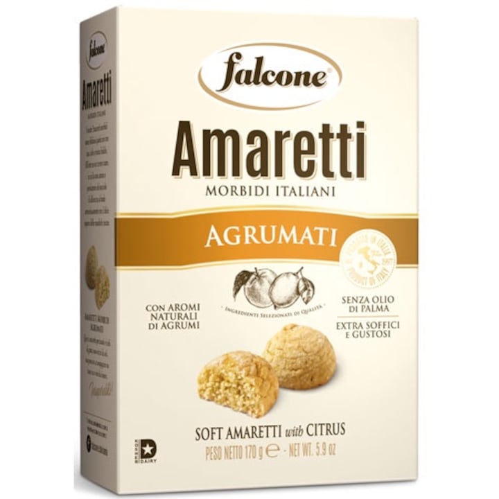 Prajituri moi Amaretto Agrumati 170g, Falcone