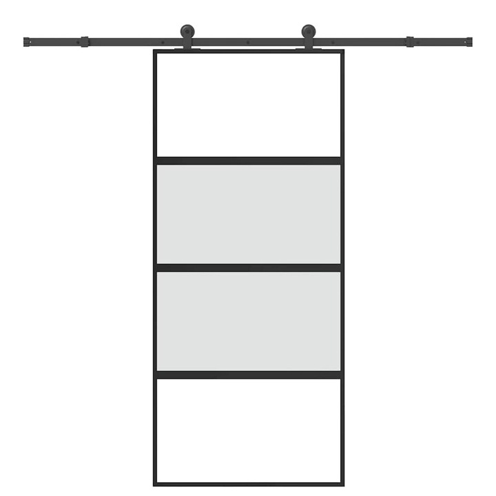 Usa glisanta cu set de feronerie vidaXL, sticla temperata si aluminiu, 29.9 Kg 3332999