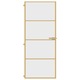 Интериорна врата vidaXL, златиста, 83x201,5 см, закалено стъкло, алуминий, 24.6 Kg