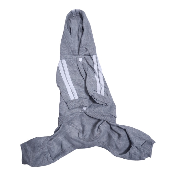 Haina Trening Cu Labute Pentru Animale De Companie Cu Mansete Elastice Si Gluga, Vision XXI, Gri