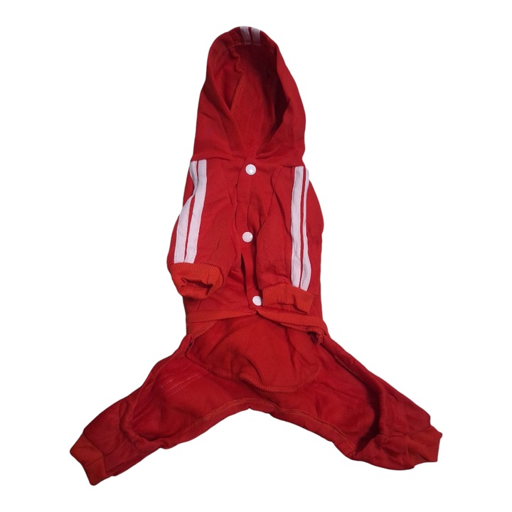 Haina Trening Cu Labute Pentru Animale De Companie Cu Mansete Elastice Si Gluga, Vision XXI, Rosie