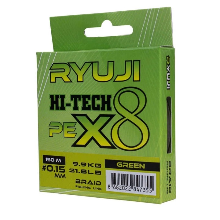 Menet Ryuji Hi-Tech x8 0.10mm/150m zöld