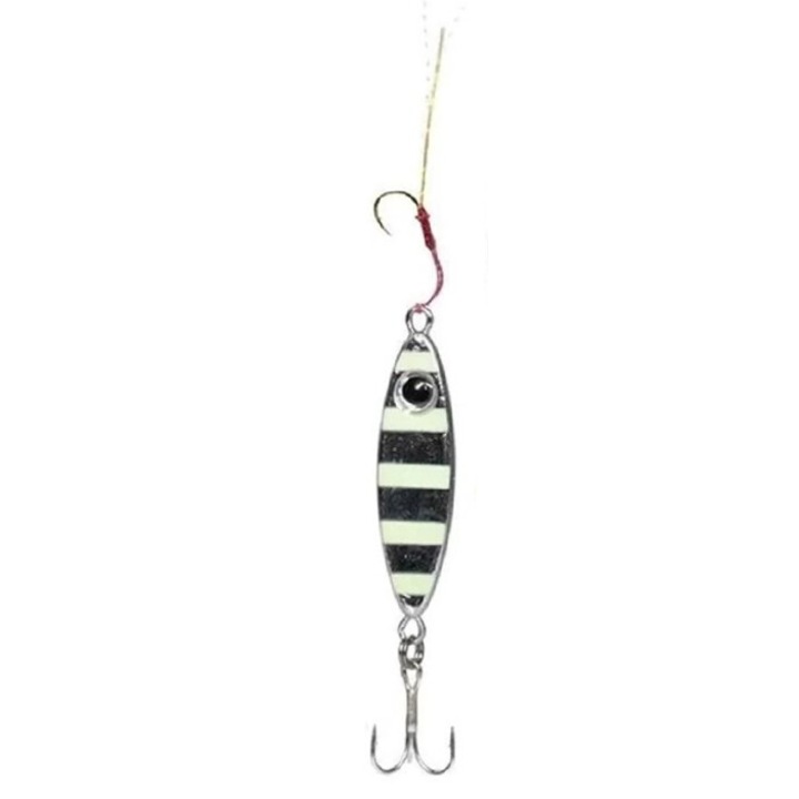 Lingurita oscilanta Ryuji Zuby 38mm 10gr Zebra Glow
