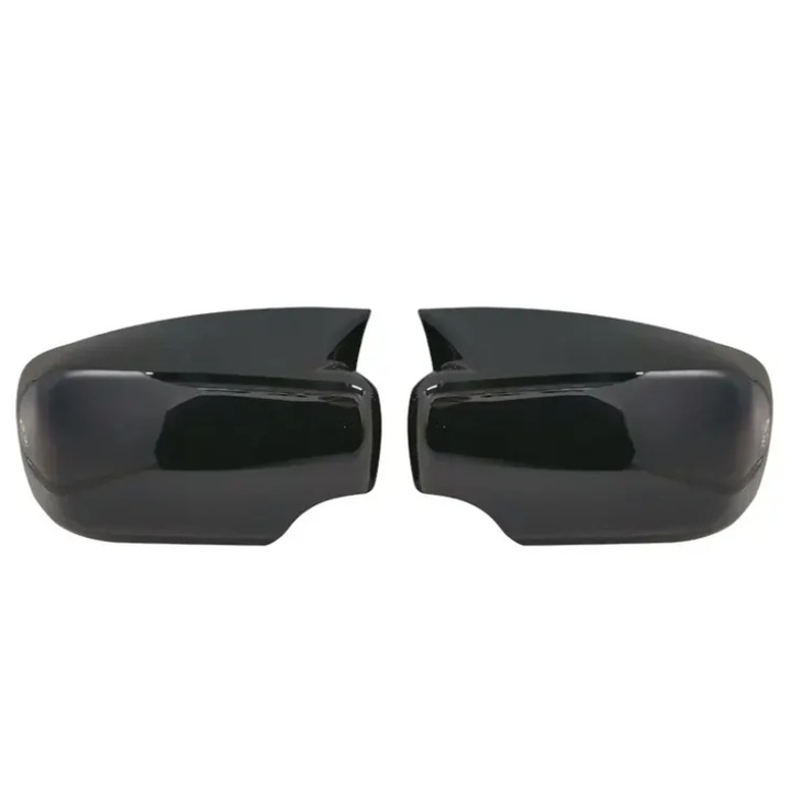Set 2 capace oglinzi tip batman dedicate BMW E46 E39 1998-2005, Negru Lucios