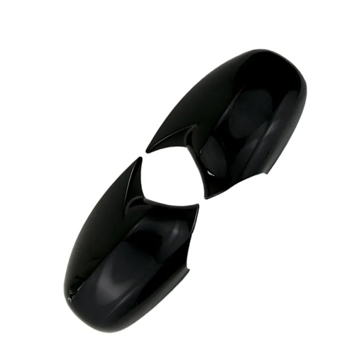 Set capace oglinzi tip batman dedicate BMW Seria 3 E90 E91 E92 E93 2008-2012 FL, Negru Lucios