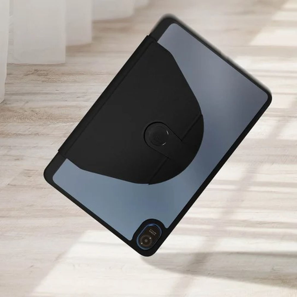 Husa pentru iPad 10.2", suport rotativ 360°, loc pentru randunica, neagra