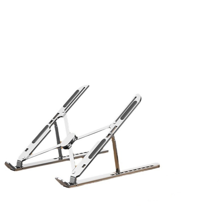 Suport laptop Kolohoso, ajustabil pe inaltime, pliabil, metal, pana la 15.6 inch