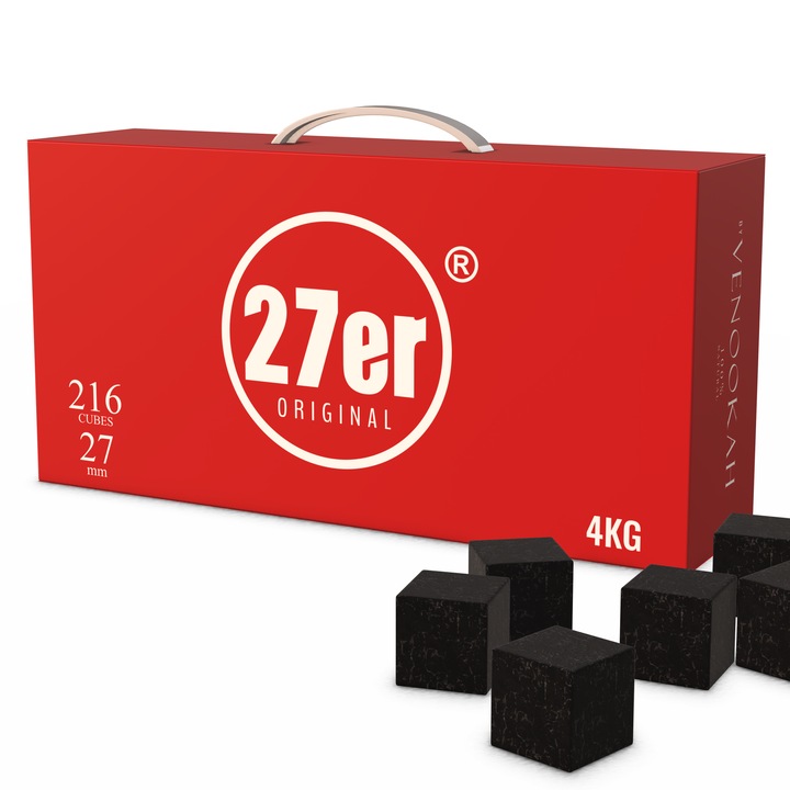 Carbuni Narghilea 27er Original, 27mm, Cuburi, 216 buc, 4kg