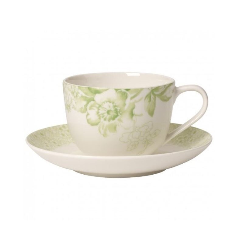 Ceasca cafea si farfuriuta Floreana Green Villeroy&Boch