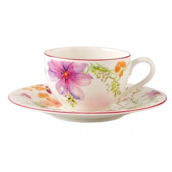 Setul pentru mic dejun ceasca si farfurie Mariefleur basic Villeroy&Boch Setul pentru mic dejun ceasca si farfurie Mariefleur basic Villeroy&Boch