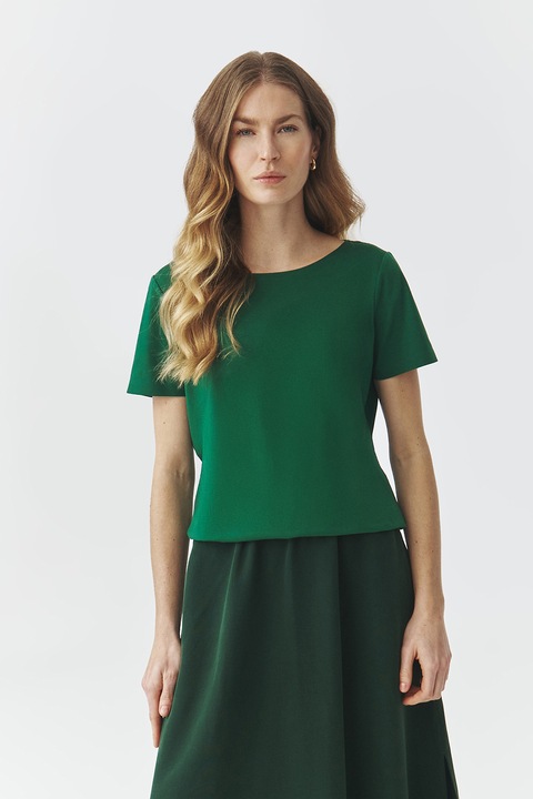 Tatuum, Bluza uni de bumbac, Verde inchis, S