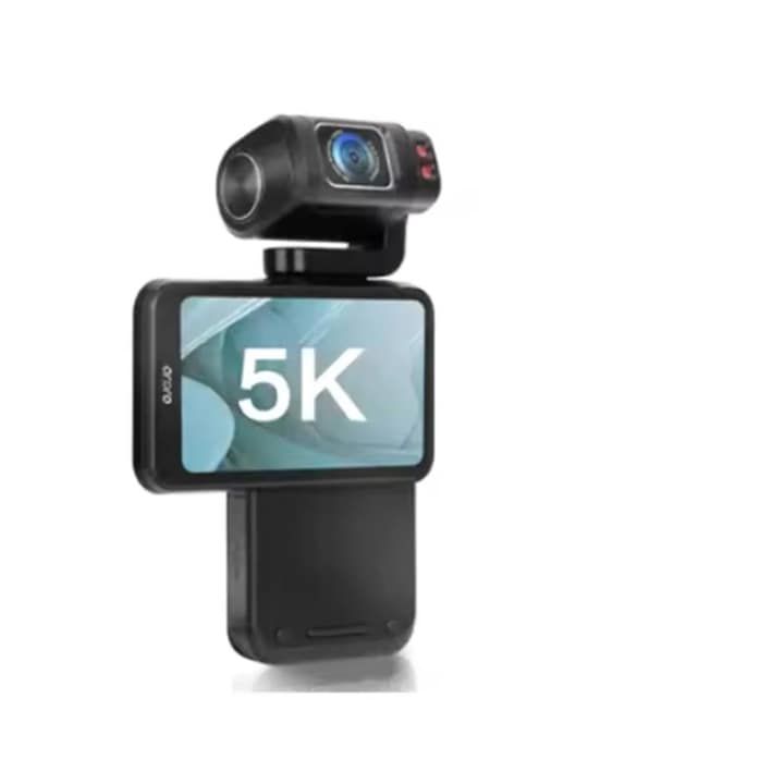 Camera Vlog 5K, WiFi, Viziune Nocturna IR, Camera Portabila pentru YouTube, cu Ecran Tactil Rabatabil de 3, 5'', Baterie cu Capacitate de 3250mAh, Obiectiv Rotativ la 180°