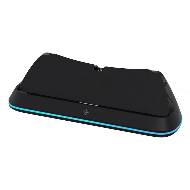 Dock de incarcare portabil PS, RGB, indicator LED, port TYPE-C, compact si portabil, negru