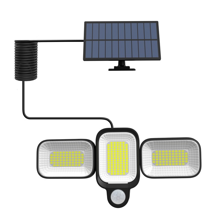 45 W ClassLights kültéri napelemes LED lámpa mozgásérzékelővel és forgó karokkal, 225 LED
