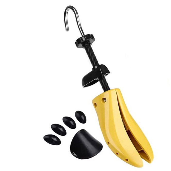 San EDAR Pentru Largirea Si Alungirea Incaltamintei, Reglabil, Mentinere Forma Adidasi, Pantofi, Universal, Material Rigid, Marime 34 - 40, Galben / Negru