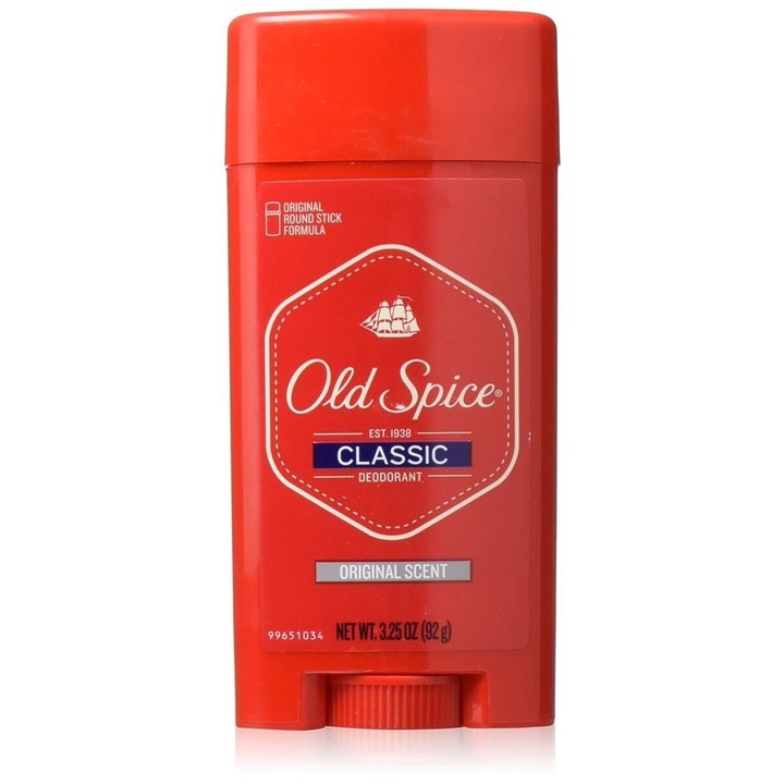 Deodorant stick pentru barbati, Old Spice, Classic, fara alcool, protectie si prospetime 48h, 92 g