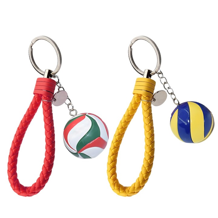 Röplabda labda kulcstartó, Röplabda labdajáték kulcstartó, 3,8 cm