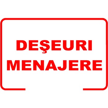 Set de 2 indicatoare A4 - Deseuri menajere Set de 2 indicatoare A4 - Deseuri menajere