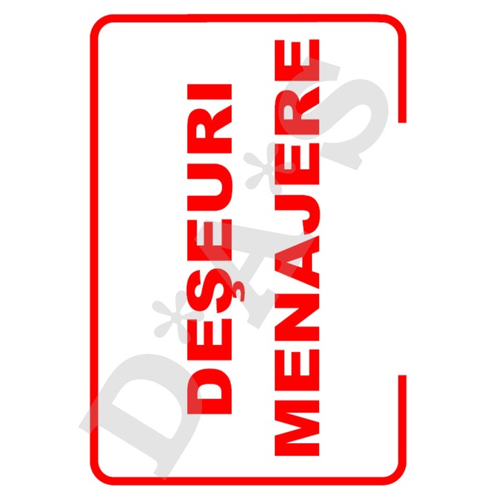 Set de 2 indicatoare A5 - Deseuri menajere