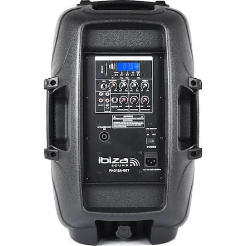 Set boxe sonorizare active 2X15 inch 2X500 W USB/SD/BT, 2 stative, microfon