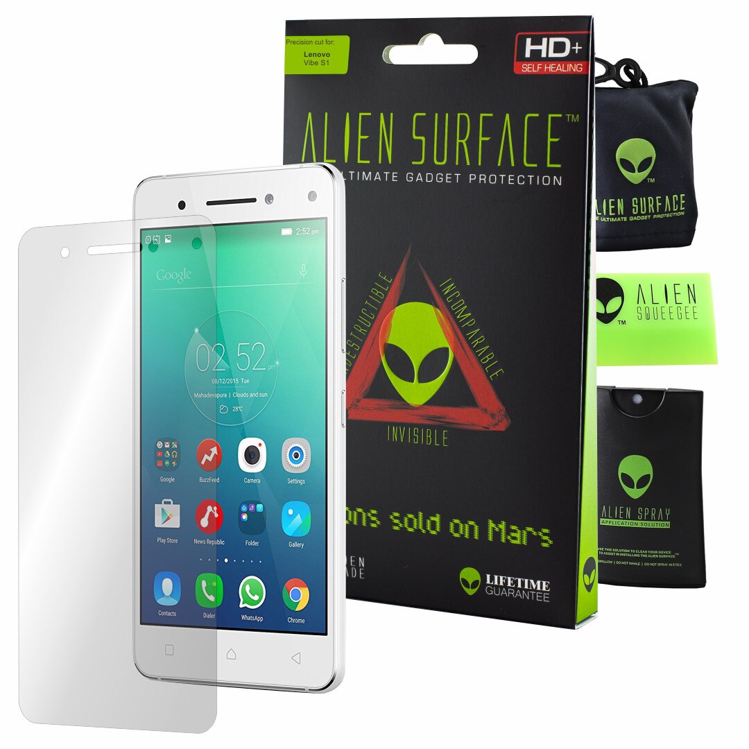Folie Alien Surface HD, Lenovo Vibe S1, protectie ecran + Alien Fiber cadou