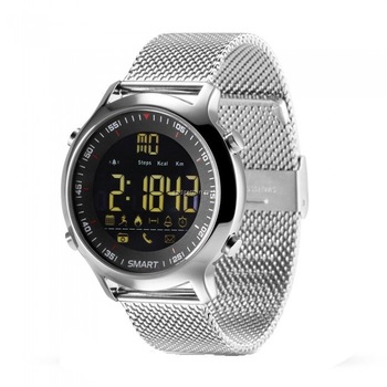 Smartwatch sport Aipker EX18, silver,bratara metal ,autonomie baterie 12 luni Smartwatch sport Aipker EX18, silver,bratara metal ,autonomie baterie 12 luni