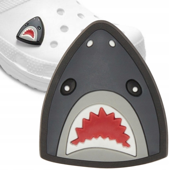 Accesoriu, Crocs, Jibbitz, Pin, Shark, Pentru Pantofi, Mat, Asimetric, Pentru Copii Si Adulti, Plastic, Multicolor
