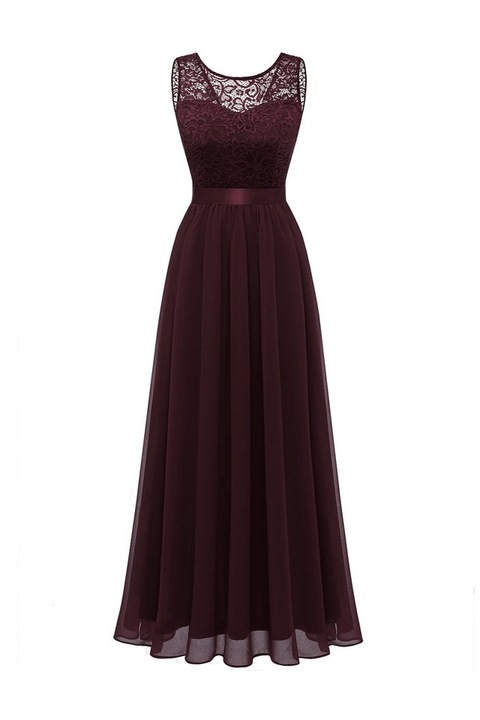 Rochie de seara eleganta, visiniu, marimea L, Berylove