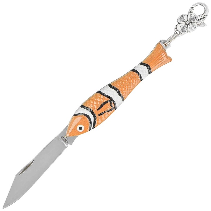 Cutit pliabil, Mikov, Fishlet 130 Clown, Satin 420 (130-NZn-1/CLOWN)