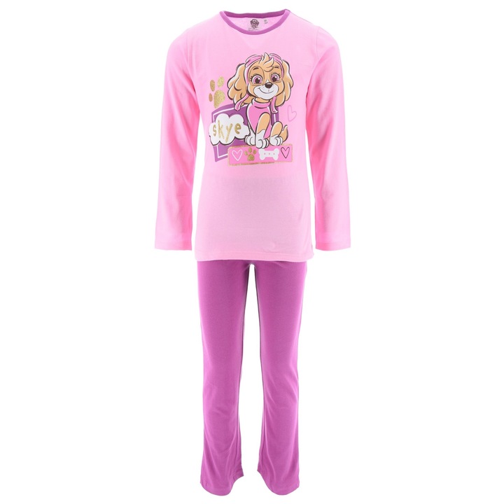 Розови пижами за момичета, Nickelodeon, Пес Патрул, памук, размер, Розово