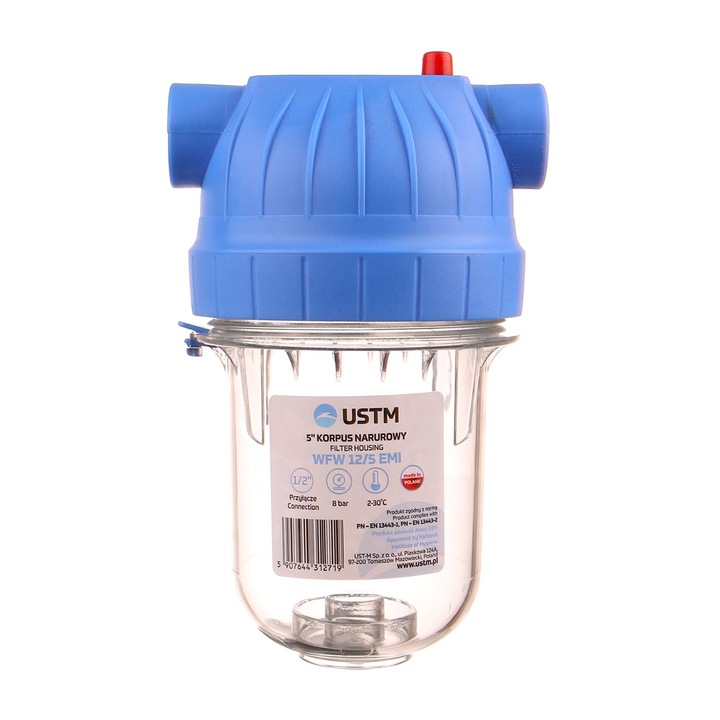 Carcasa filtru apa, diametru 5", 1/2 filet interior