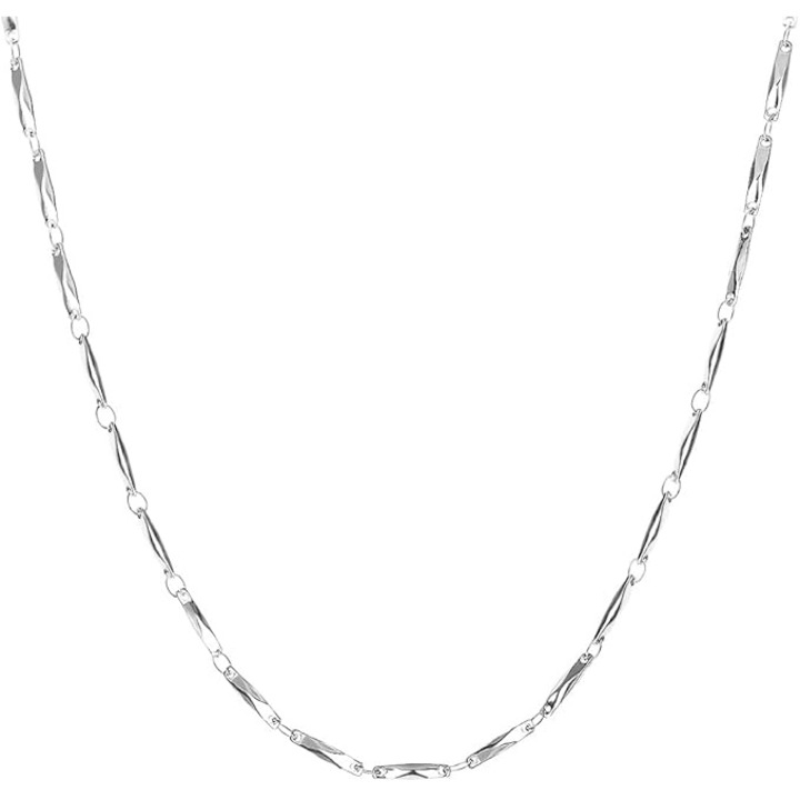 Colier din aliaj metalic argintiu 45 cm