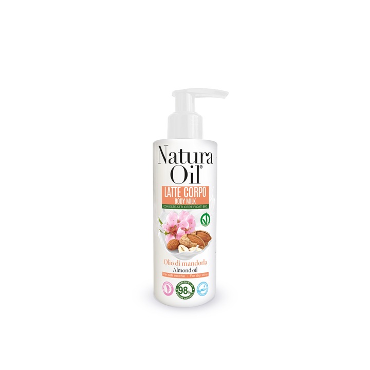 Lapte de corp cu ulei de migdale, Natura Oil, 200 ml