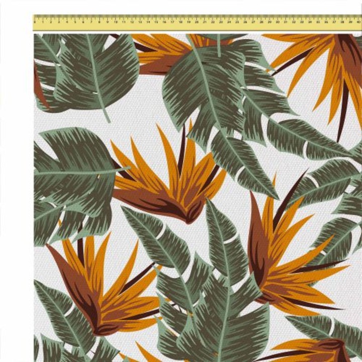 Panza impermeabila DreamRoots, model cu flori si frunze, 160 cm x 100 cm, 1 m