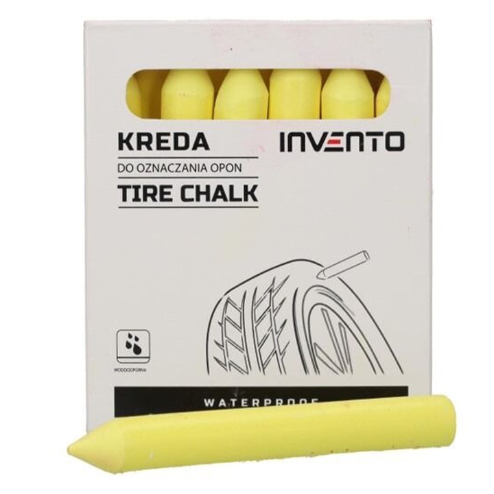 Gumijelölő kréta, Invento, vizálló, sárga