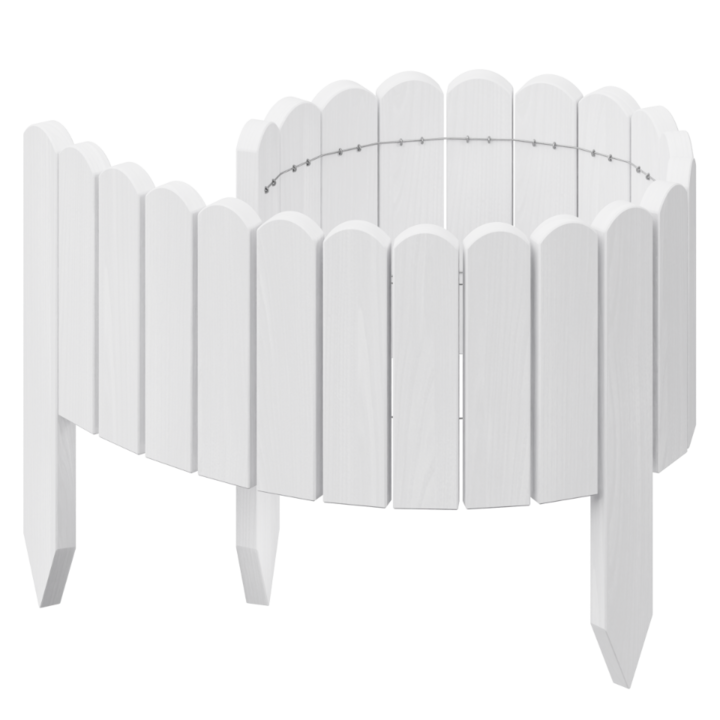 Gard de gradina, Floranica, 100 x 20 cm, alb