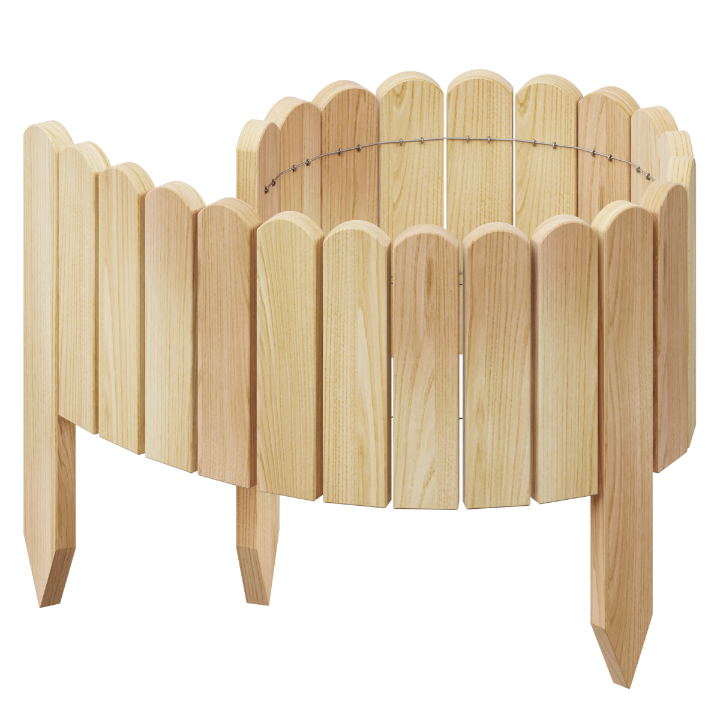 Bordura pentru gradina, Floranica, Lemn, 100 x 10 cm, Natural