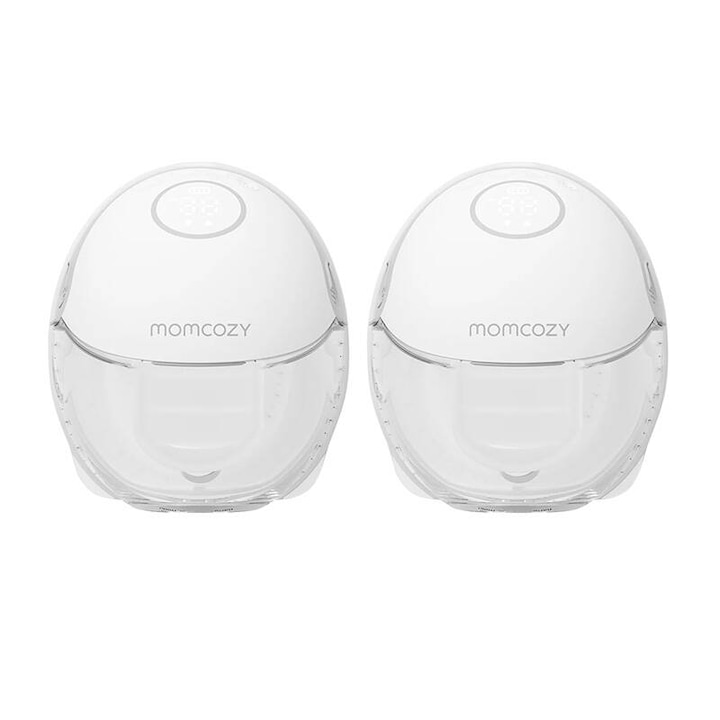 Помпа за кърма Momcozy M6, Двойна, 295 mmHg, 9 нива, сива, пълен комплект