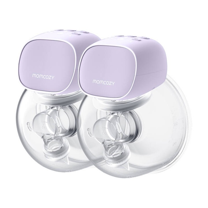 Двойна помпа за кърма Momcozy S9 Pro, 9 степени на засмукване, 2 режима, лилава, комплект от 2 бр.
