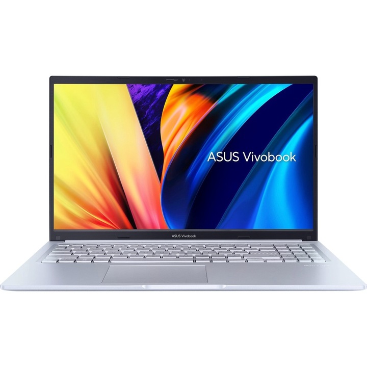 ASUS Vivobook X15 Laptop, Intel i7 12700H, 16GB DDR4 Memória, 512GB SSD, Intel Iris Xe Graphics, Ezüst, Magyar billentyűzet, Böngésző, Vírusirtó, Windows 11 Pro