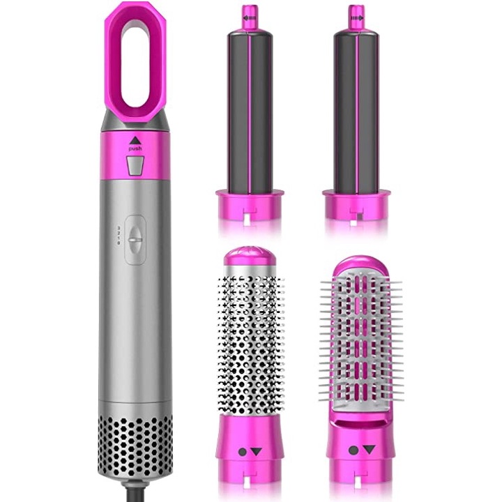 Комплект сешоар Kludoo®, 5 в 1, мултифункционален за стилизиране, маша, електрическа плоча