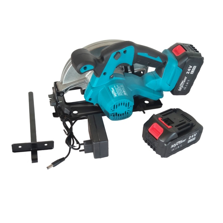 Körfűrész 2 elemmel, DDT-MUSTANG, Új modell, tárcsa 185 mm, 2 elem 24 V, 4 Ah