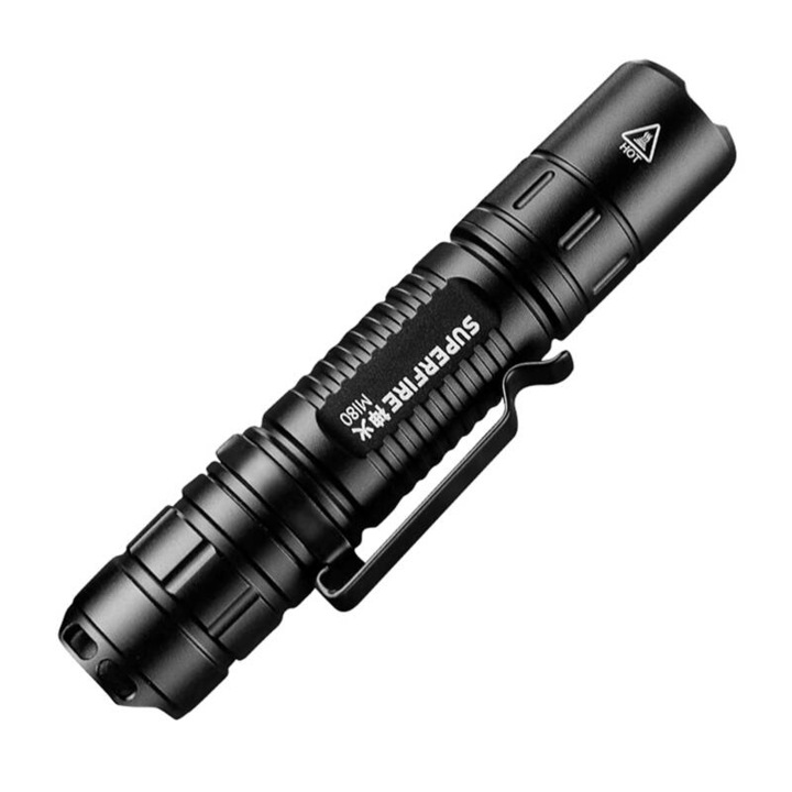 Фенер Superfire, 3W, 300 лумена, IP44, черен