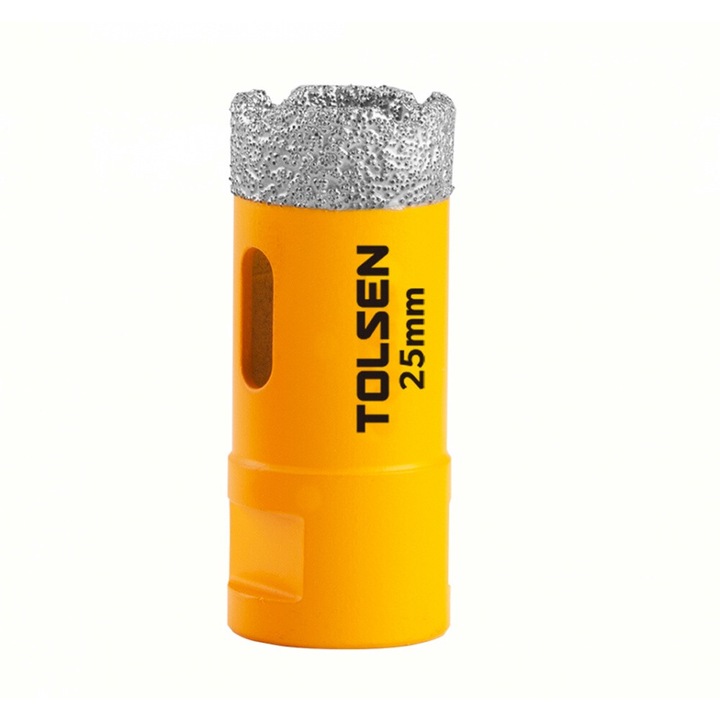 Gyémánt magfúró üveghez, kerámiához és márványhoz, átmérő 25 mm, M14, hossz 63 mm, ipari, TOLSEN