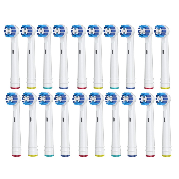 Oral Care® резервни части за електрическа четка за зъби, съвместими с Oral-B Precision Clean, 20 бр