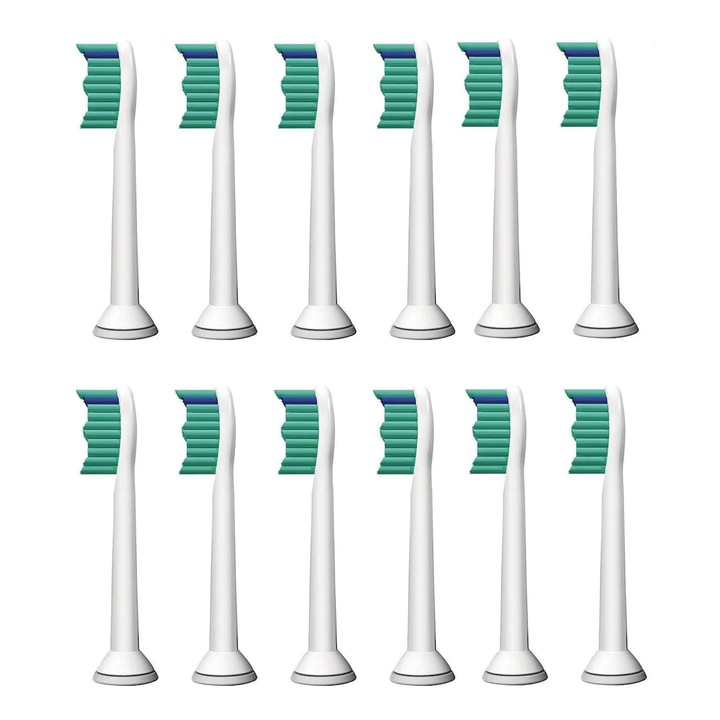 12 darabos elektromos fogkefe készlet, amely kompatibilis a Philips Sonicare ProResults C1 termékkel, LRTM, PHX6014/12