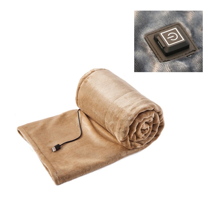 USB електрическо одеяло от плътна фланела 160x80см